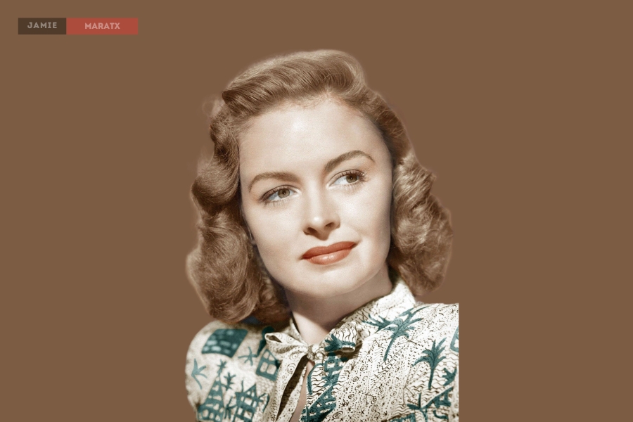 A vintage portrait of Donna Reed, the Hollywood actress known for It’s a Wonderful Life and The Donna Reed Show.