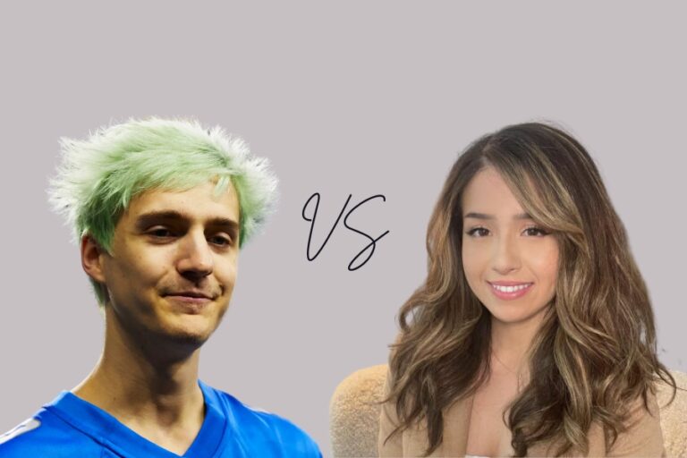 Side-by-side image of Ninja and Pokimane with “VS” between them, symbolizing the ninja vs pokimane feud on Twitch