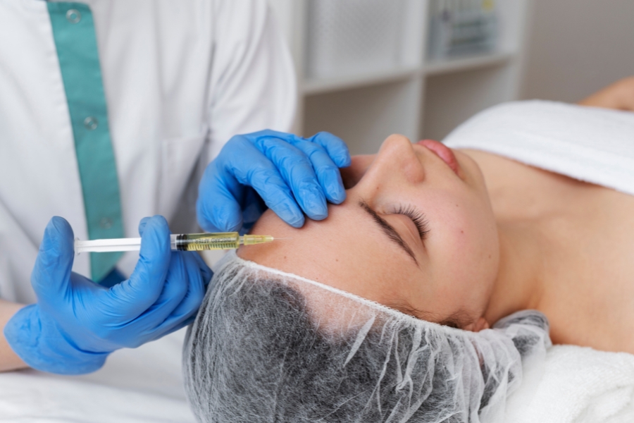 Cosmetic Injector Performing Forehead Injection in Australia
